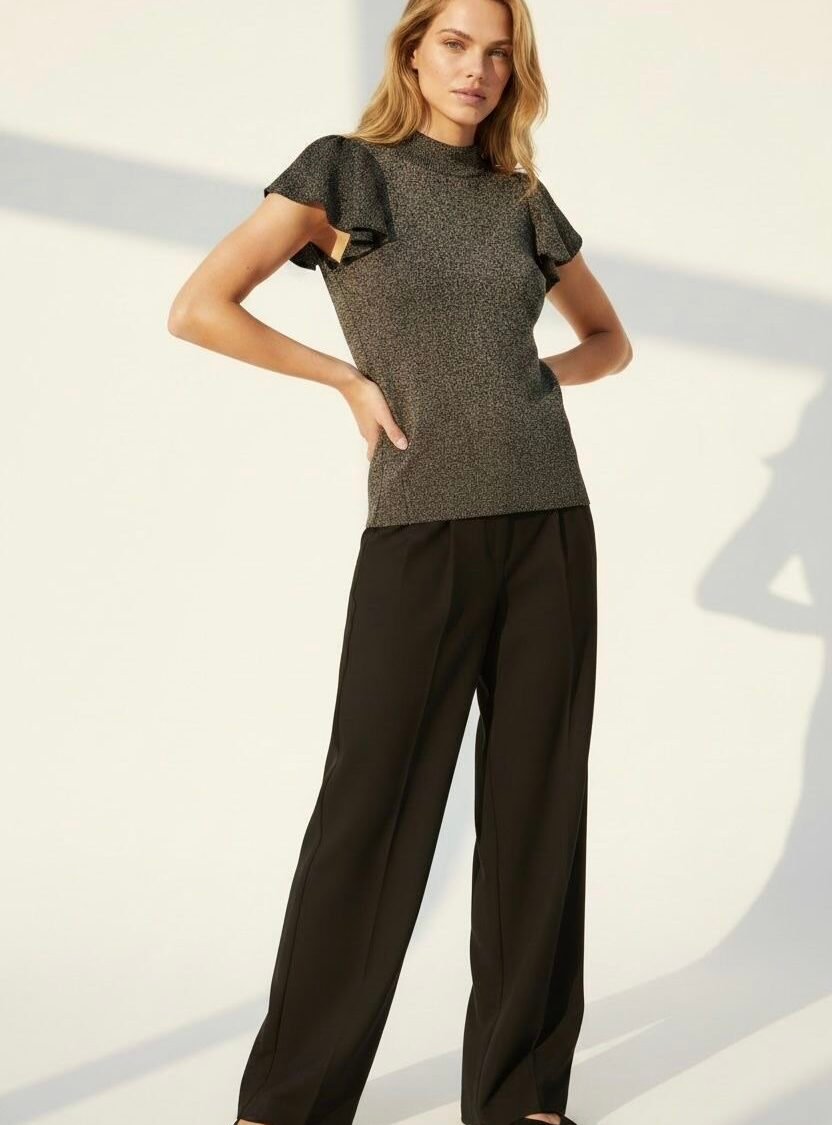 Blusa dorada brillante NINE WEST