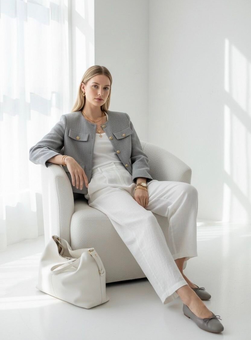 Chaqueta Elegante Gris