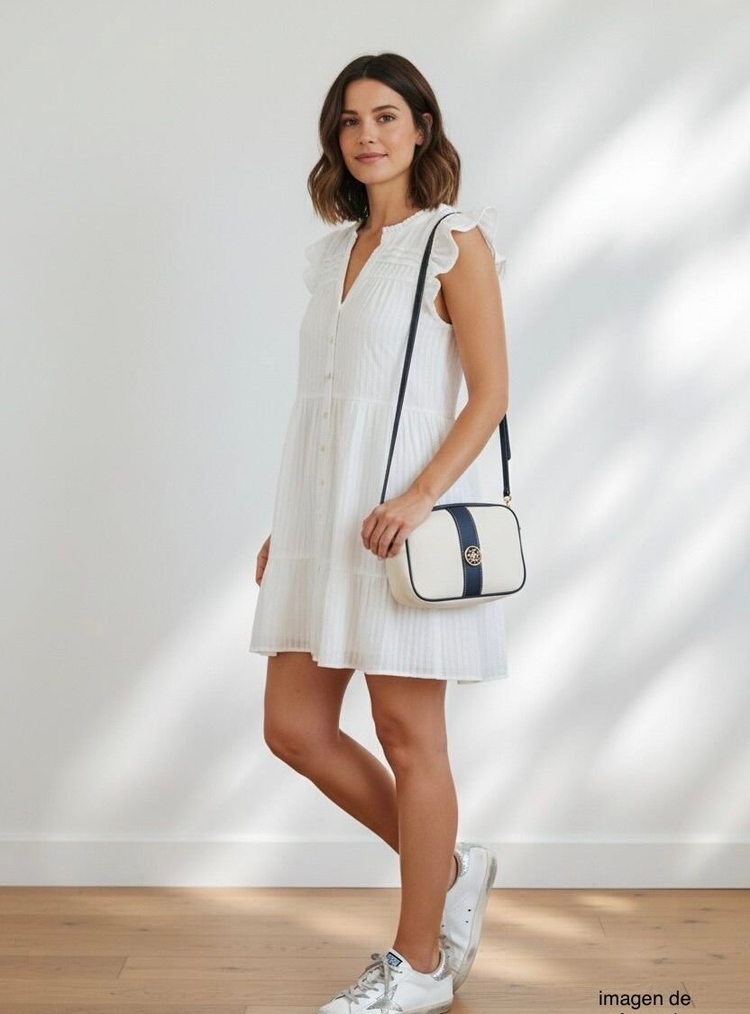 Vestido Blanco Boho LOFT