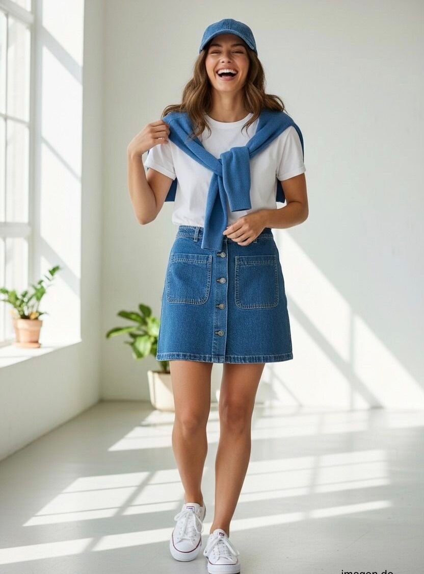 Falda clásica jeans ZARA