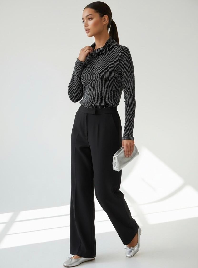 Blusa negra con brillo MICHAEL KORS