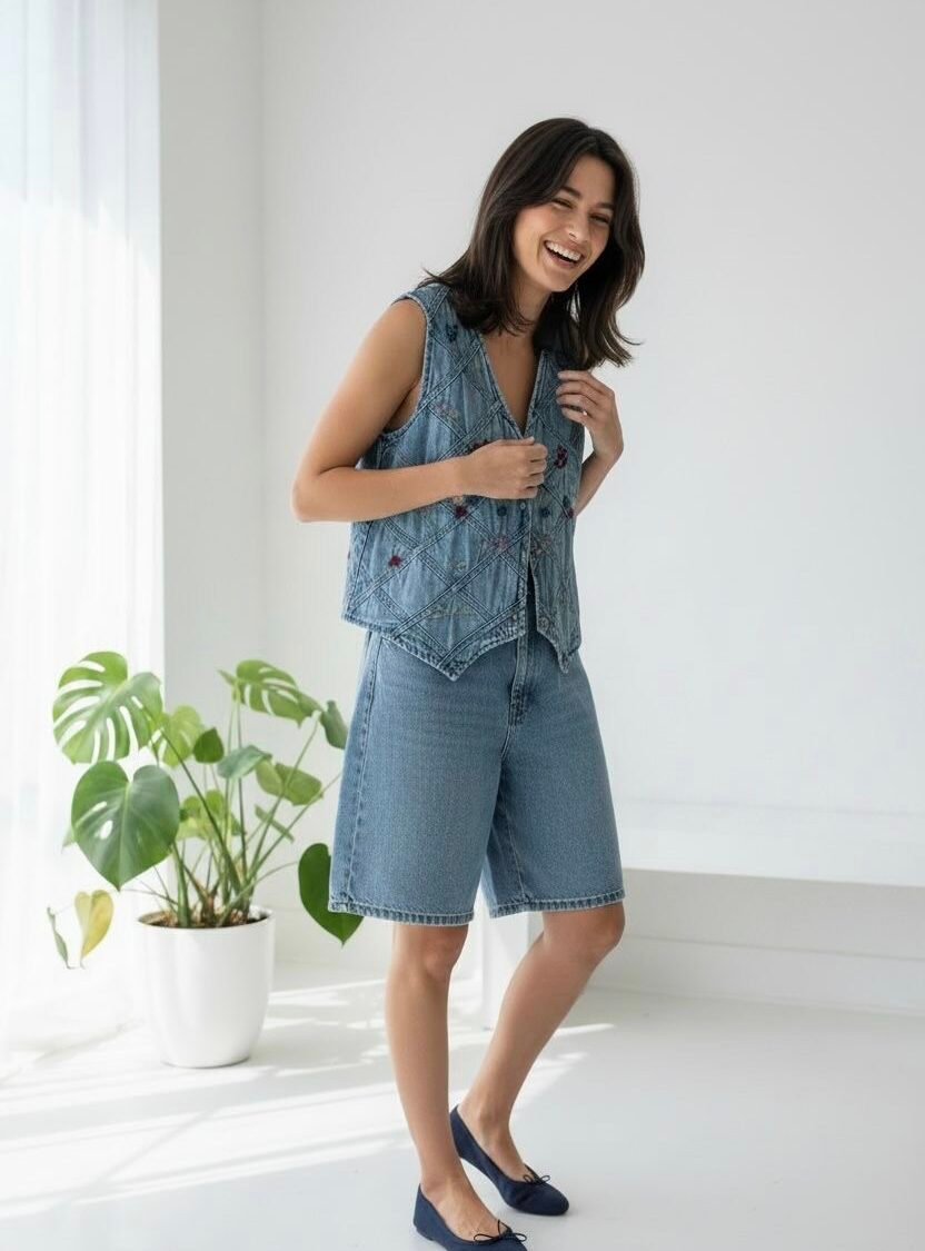 Chaleco Bordado Floral ACAPO