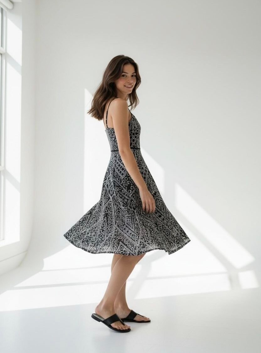 Vestido Estampado Geometrico BANANA REPUBLIC