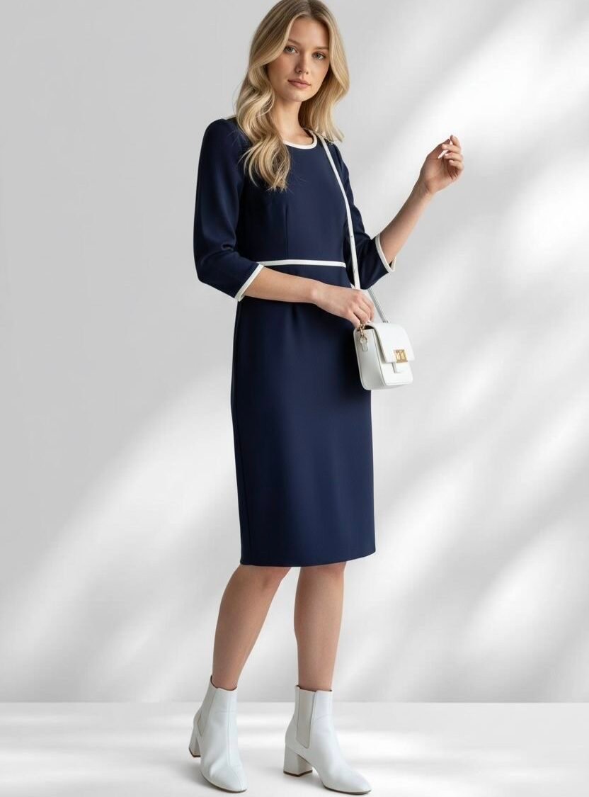 Vestido Azul Clásico TALBOTS