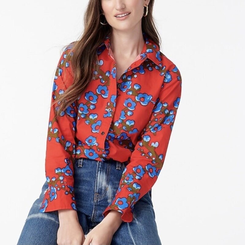 Blusa Floral Roja J.CREW