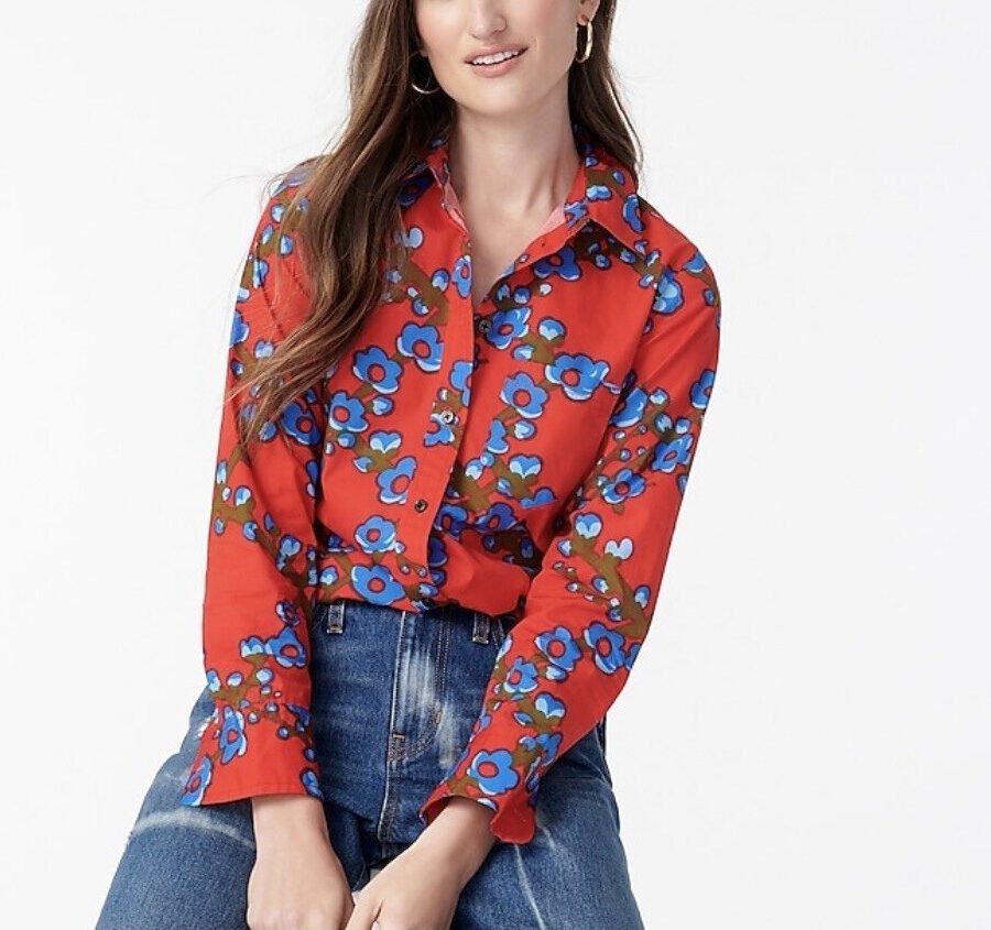 Blusa Floral Roja J.CREW