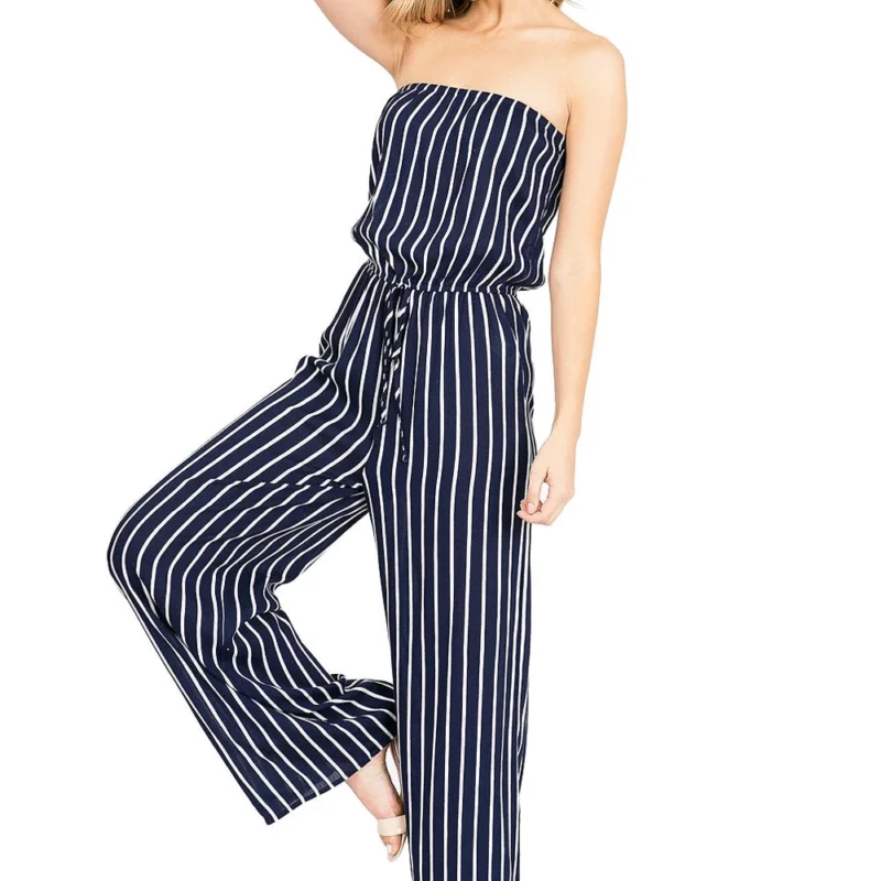 Jumpsuit strapless a rayas MBIANS