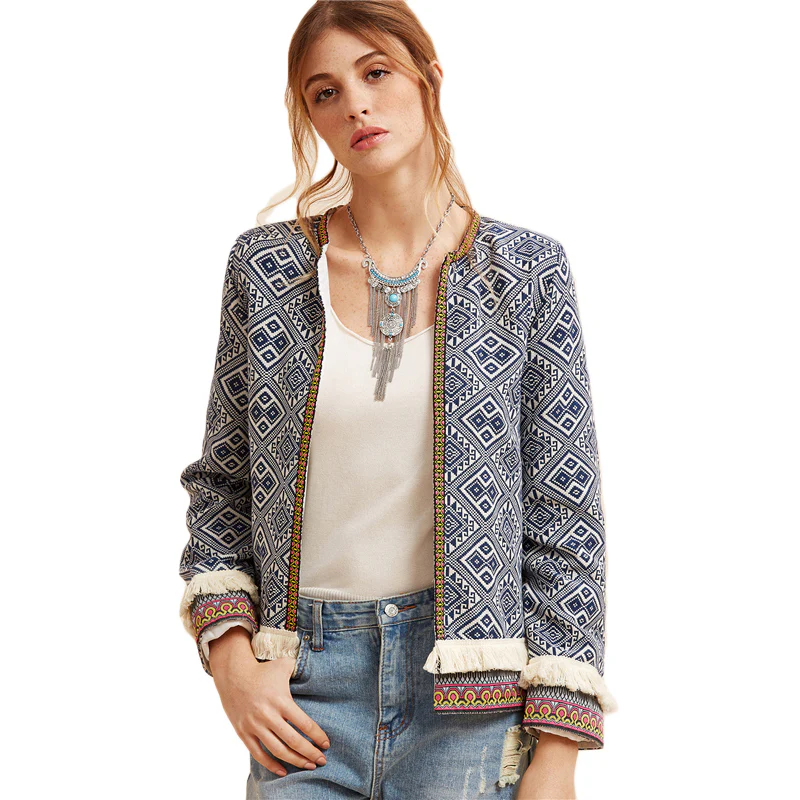 Chaqueta Boho con Flecos