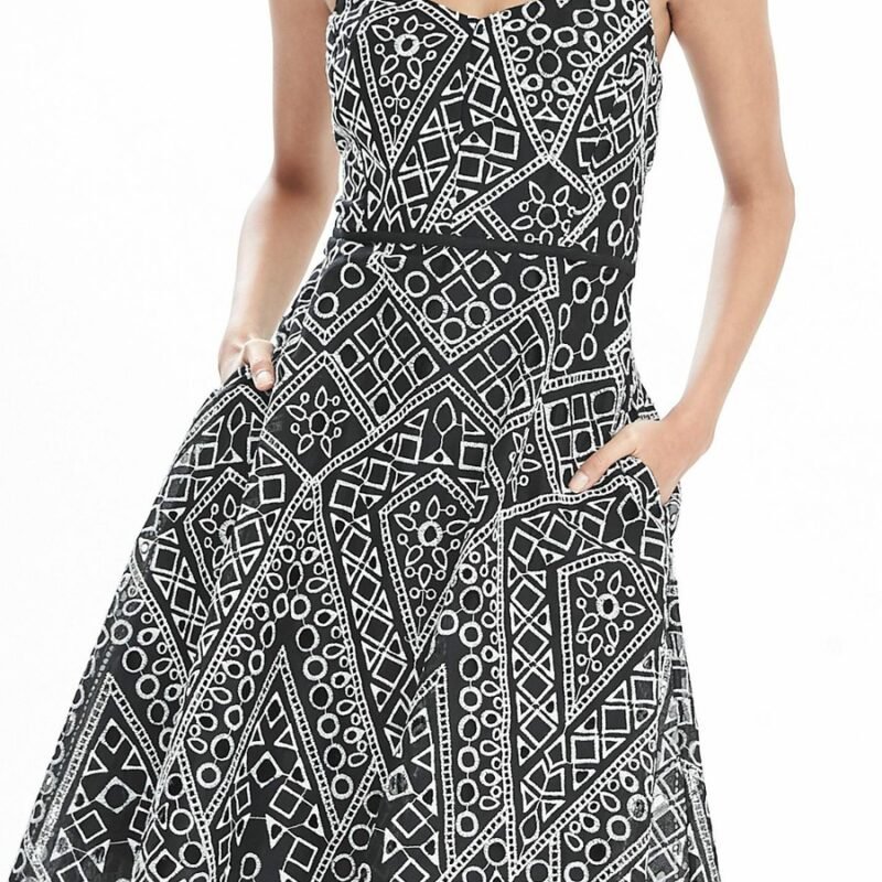 Vestido Estampado Geometrico BANANA REPUBLIC