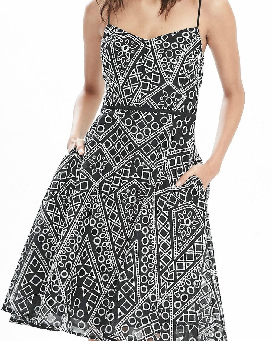Vestido Estampado Geometrico BANANA REPUBLIC