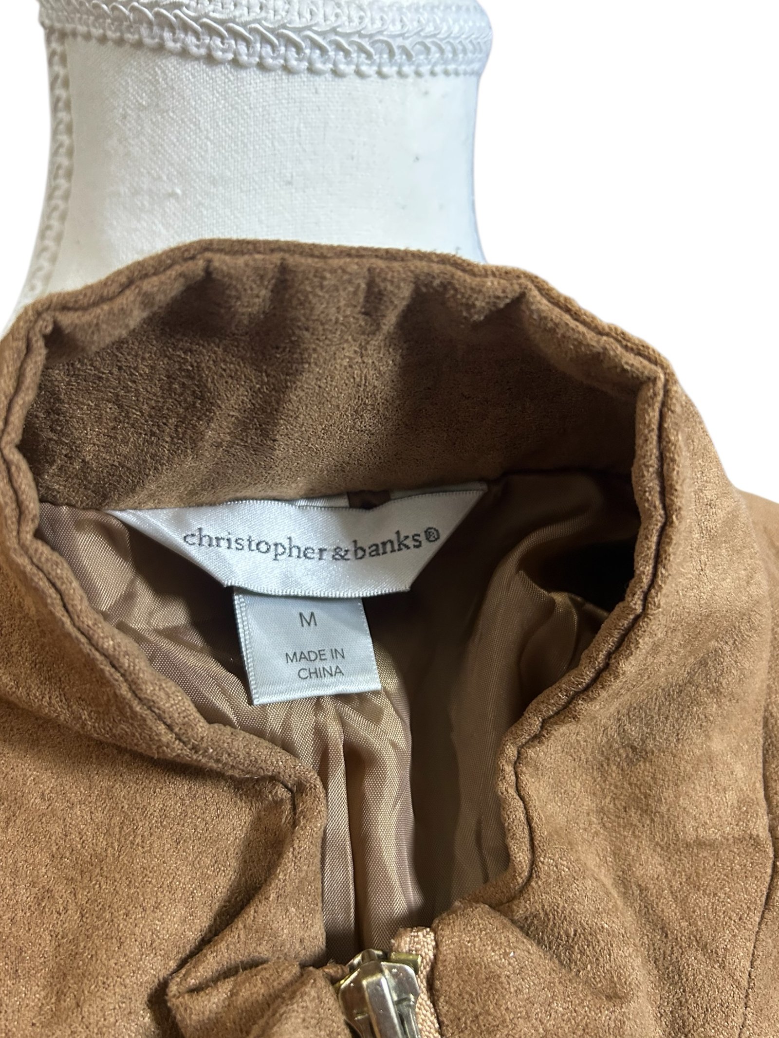 Chaqueta Camel con Volantes CHRISTOPHER & BANKS - Imagen 3