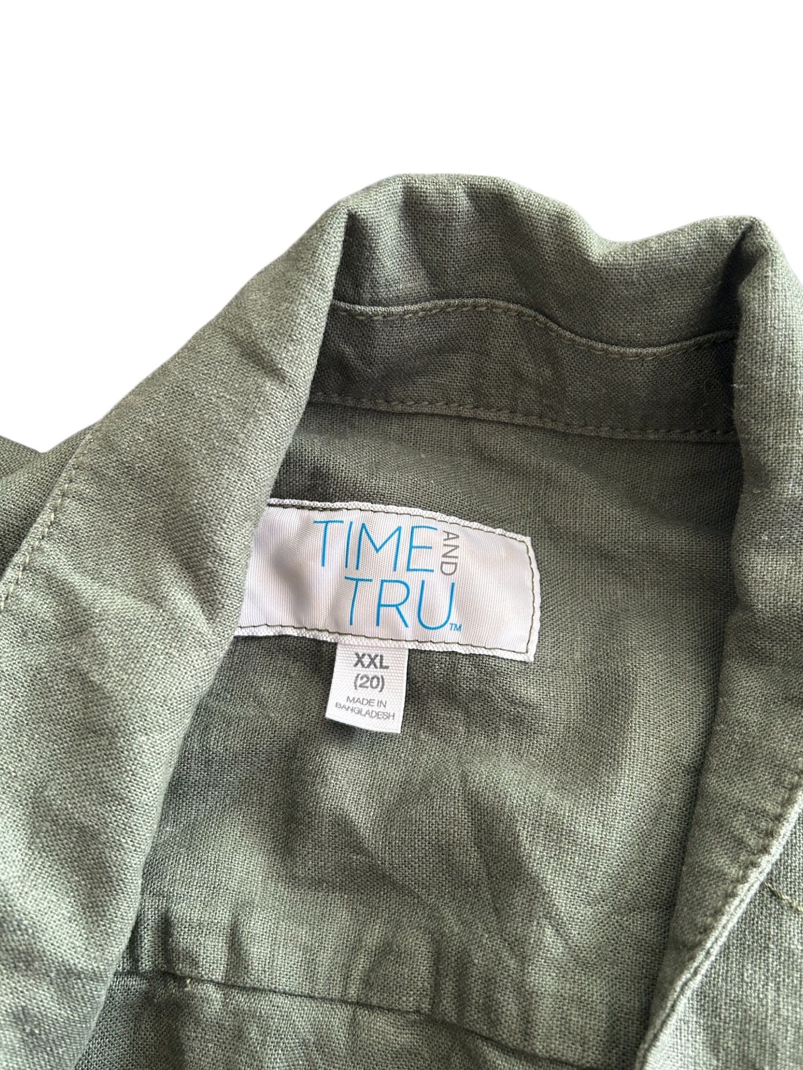 Camisa utility verde TIME AND TRU - Imagen 3