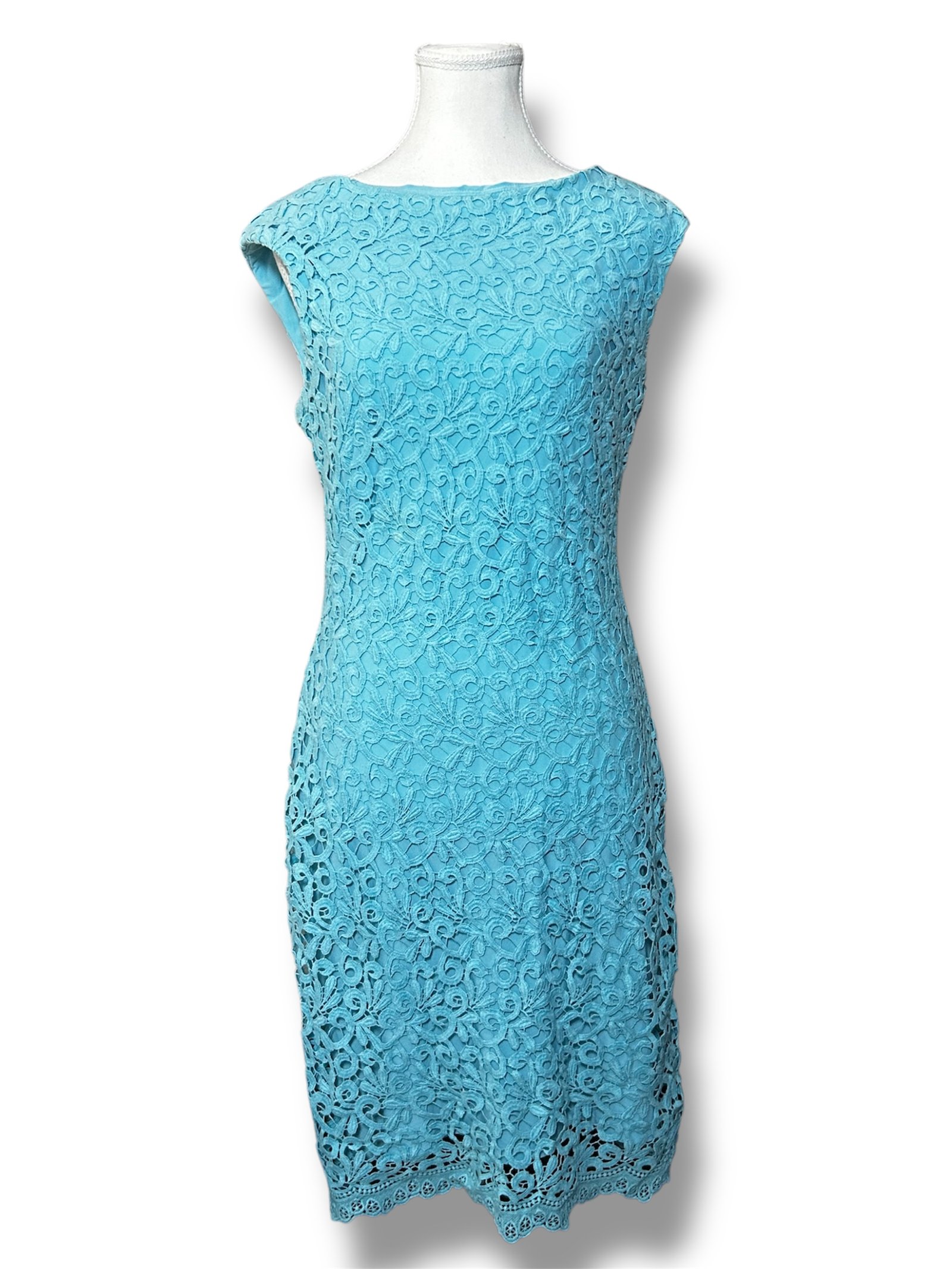 Vestido Encaje Turquesa RALPH LAUREN - Imagen 2