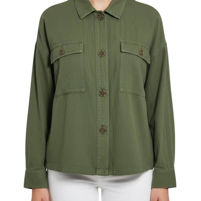 Camisa utility verde TIME AND TRU