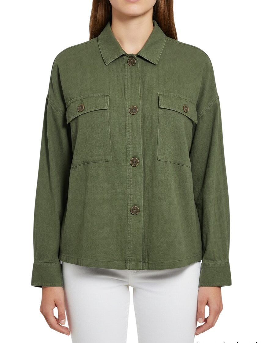 Camisa utility verde TIME AND TRU