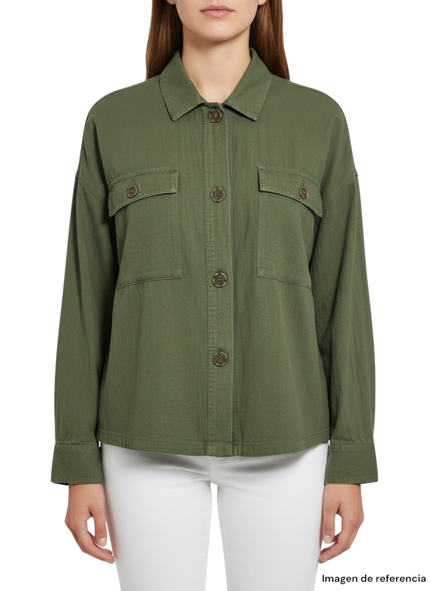 Camisa utility verde TIME AND TRU