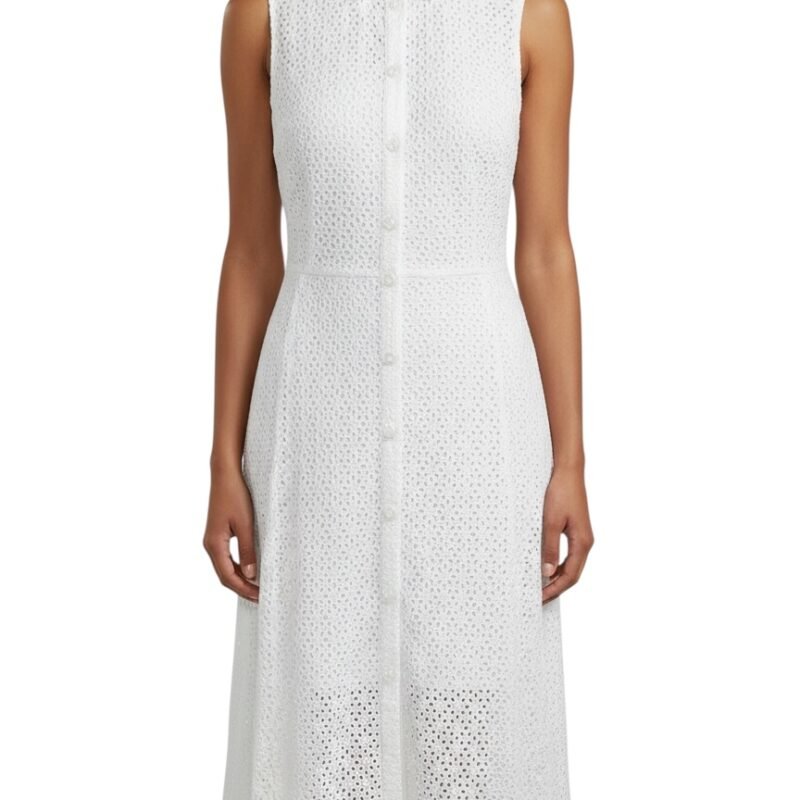 Vestido Blanco Bordado BANANA REPUBLIC