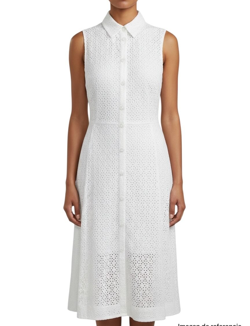 Vestido Blanco Bordado BANANA REPUBLIC
