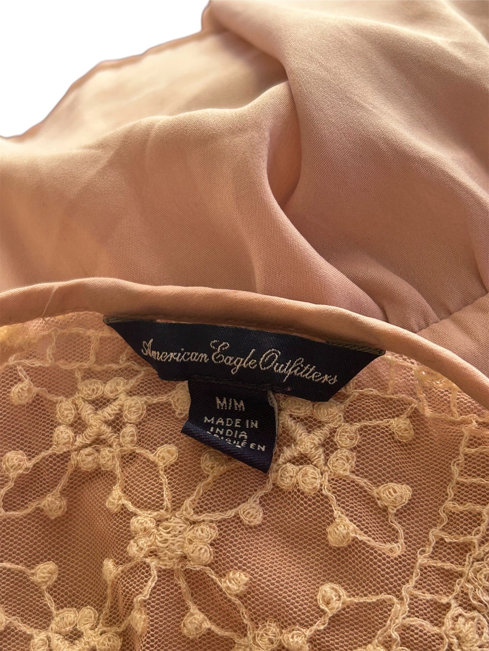 Blusa Beige Encaje Frontal AMERICAN EAGLE - Imagen 3