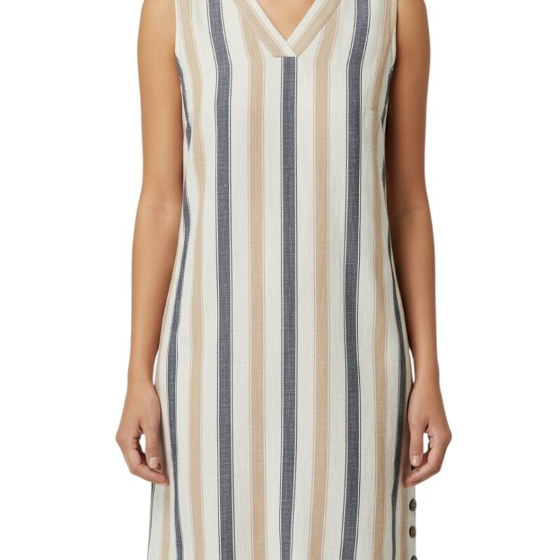 Vestido Rayas Beige TAHARI