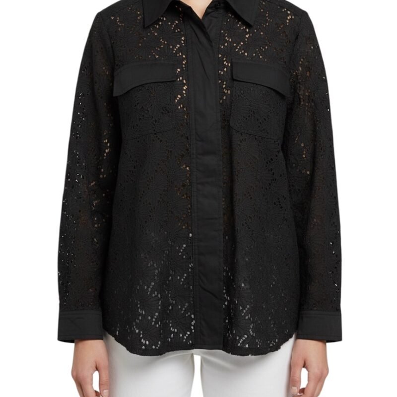 Blusa Negra Bordada CHICO’S