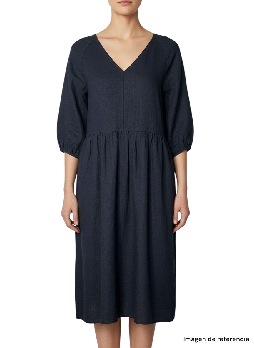 Vestido azul de lino EVERLANE