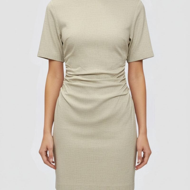 Vestido Minimalista Beige ZARA