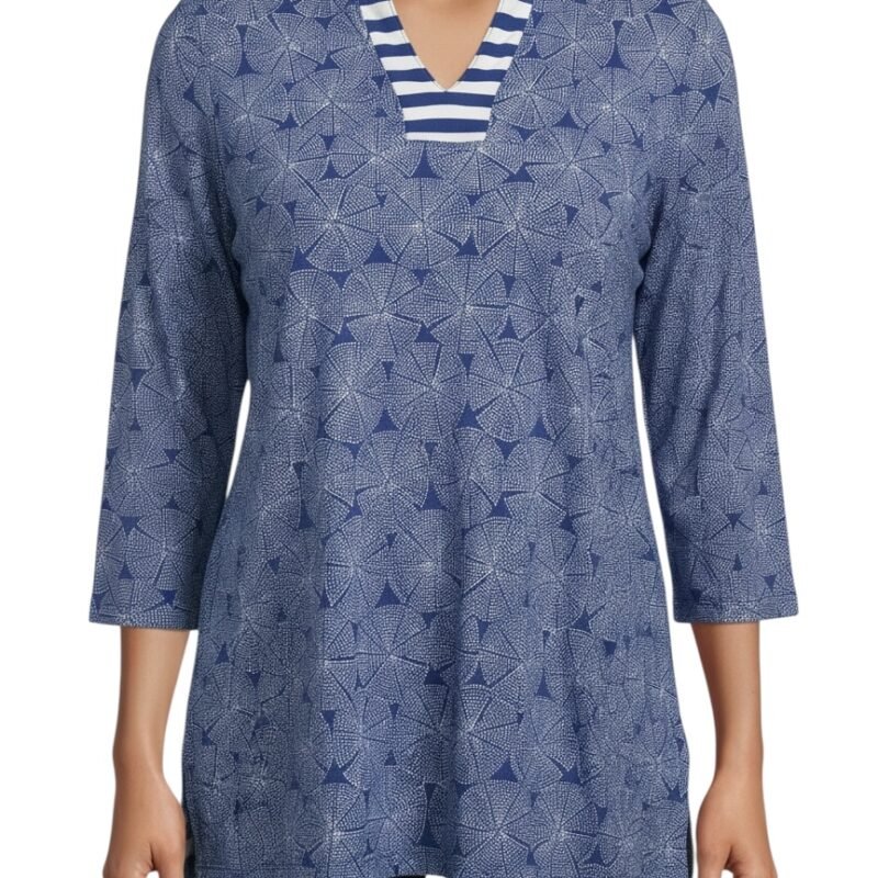 Blusa Estampada Azul TALBOTS