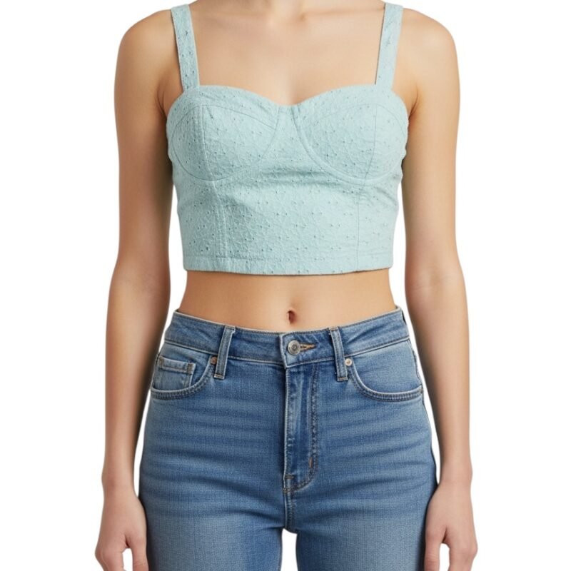 Top Crop Texturizado con Tirantes