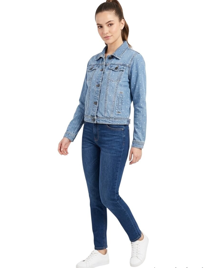 Chaqueta de Mezclilla con Lunares CHEROKEE