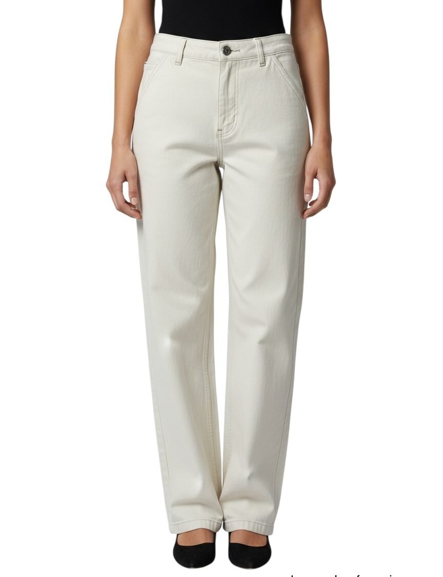 Pantalón Clásico Beige Casual ZARA