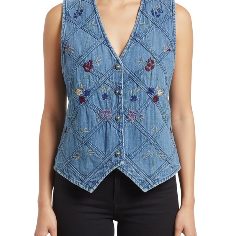 Chaleco Bordado Floral ACAPO