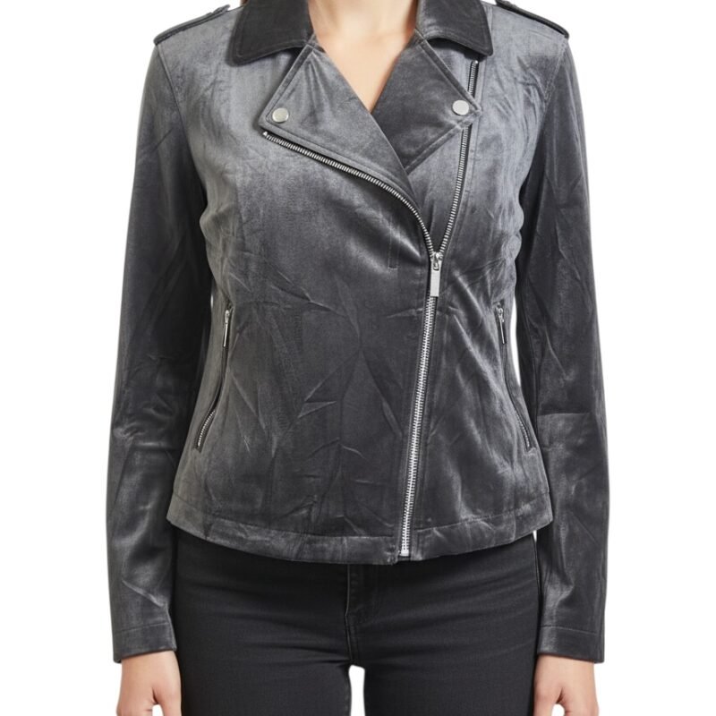 Chaqueta Terciopelo Gris LAUREN CONRAD