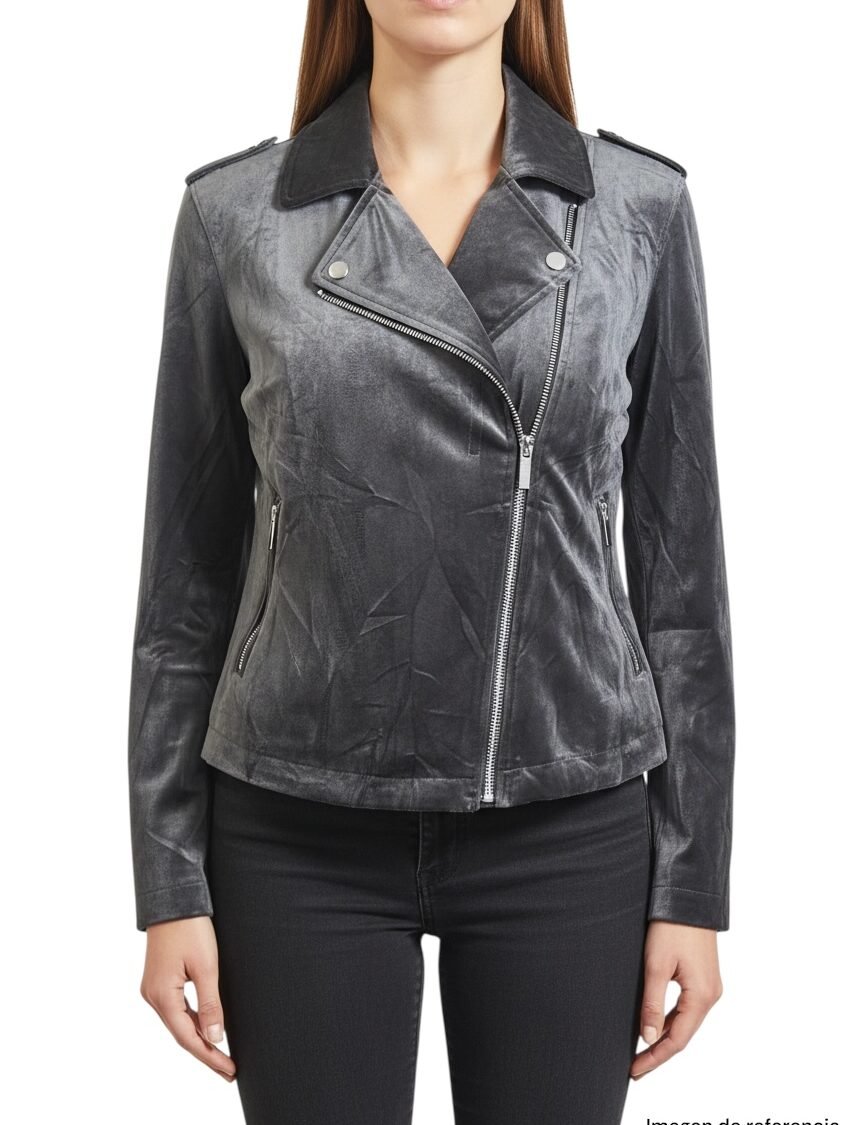 Chaqueta Terciopelo Gris LAUREN CONRAD