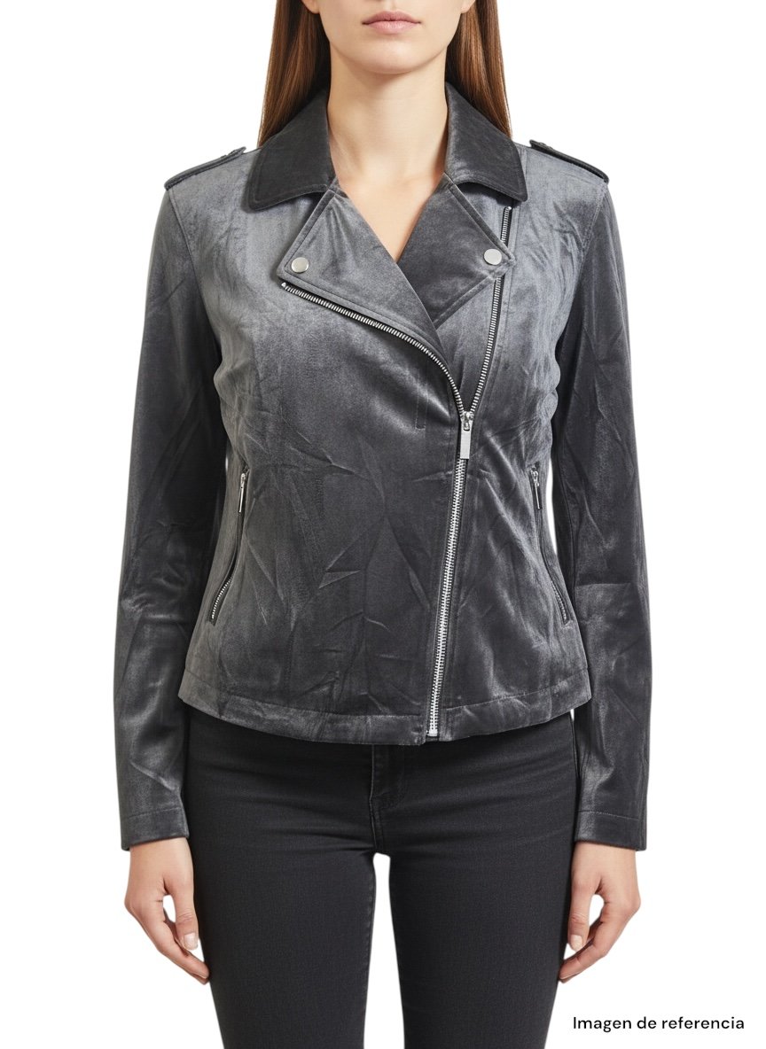 Chaqueta Terciopelo Gris LAUREN CONRAD