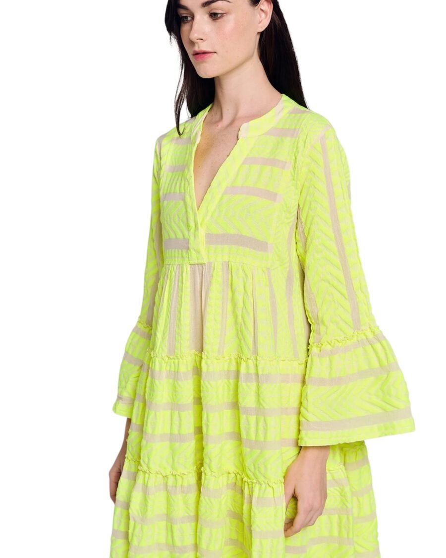 Vestido bordado verde neón DEVOTION TWINS