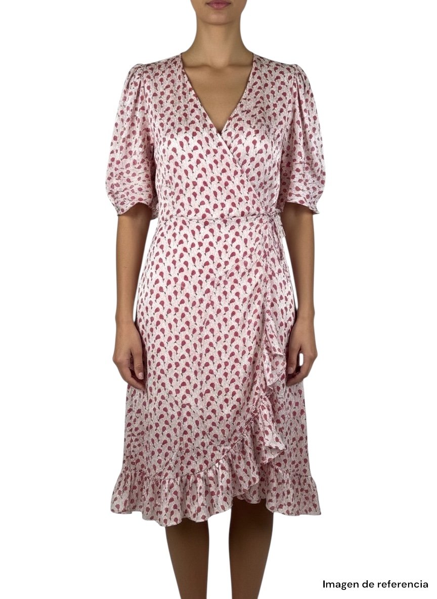 Vestido cruzado estampado GERARD DAREL