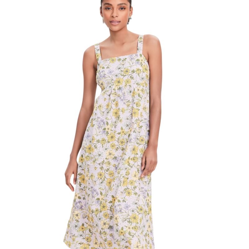 Vestido floral midi tirantes LOFT