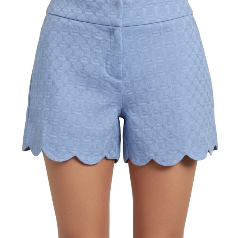 Short azul texturizado CROWN & IVY