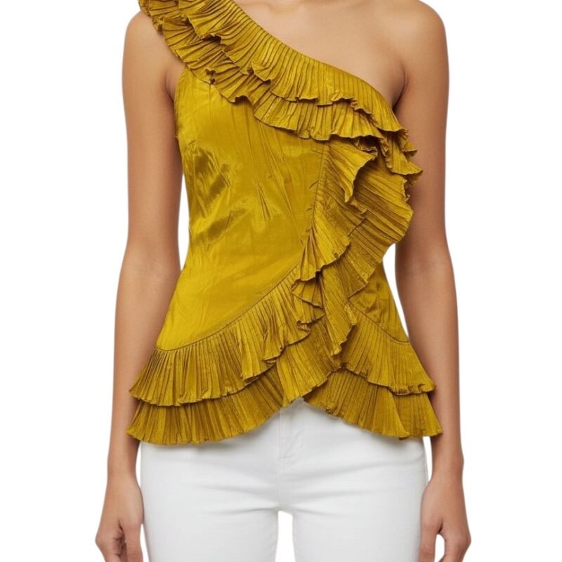 Blusa Satinada One Shoulder  PASTEL