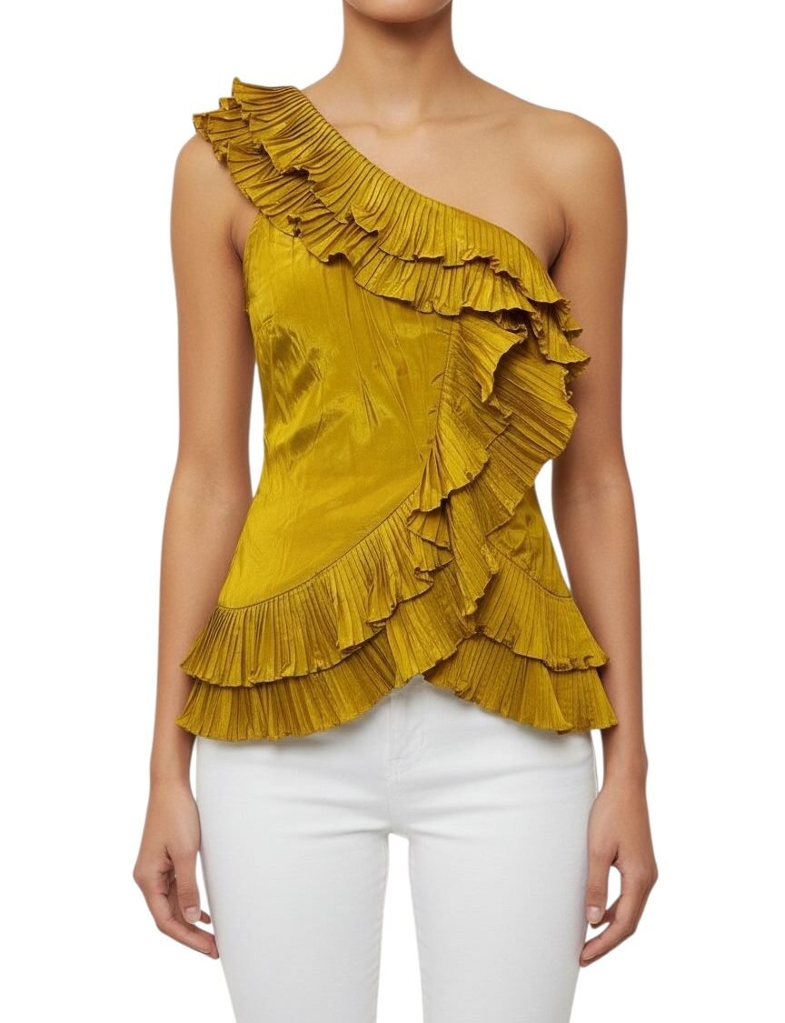 Blusa Satinada One Shoulder  PASTEL