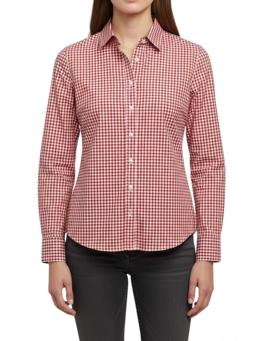 Camisa Cuadros Rojos J.CREW “Perfect Shirt”