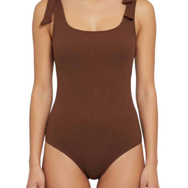 Body Ajustado Café con Lazos