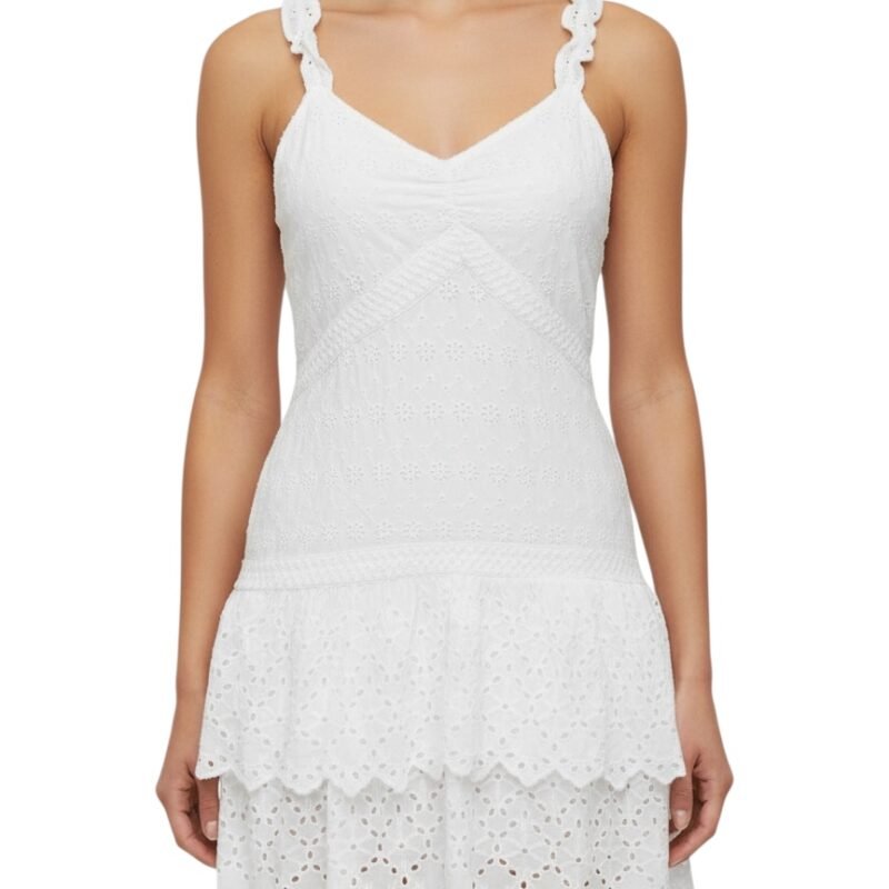 Vestido Blanco Bordado SIM & SAM