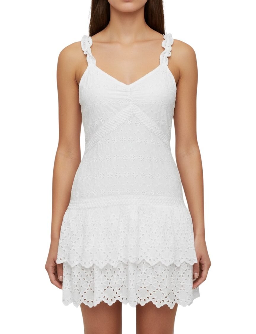 Vestido Blanco Bordado SIM & SAM