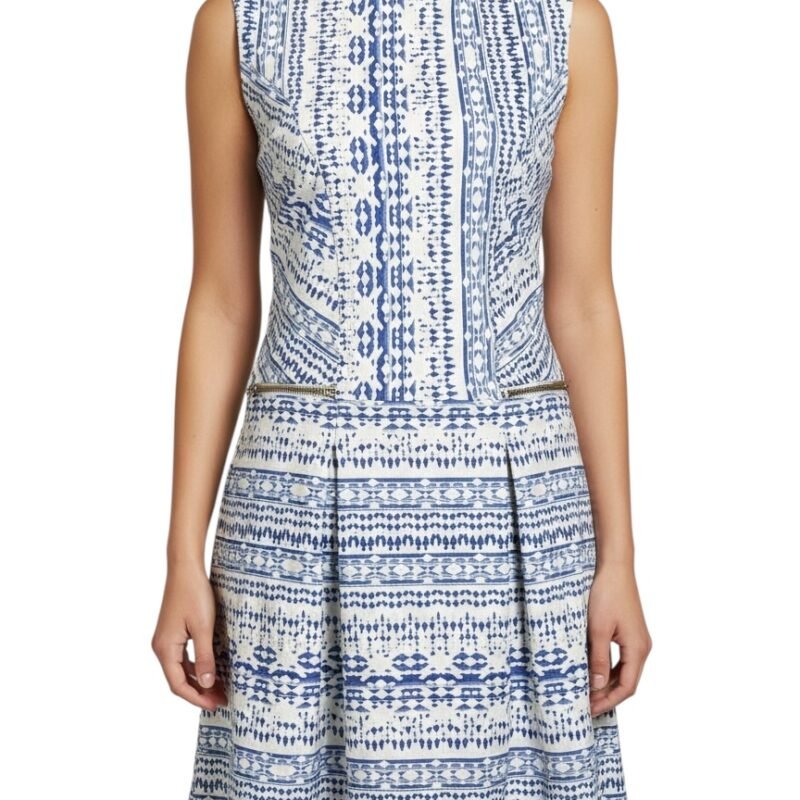 Vestido Azul Estampado AND