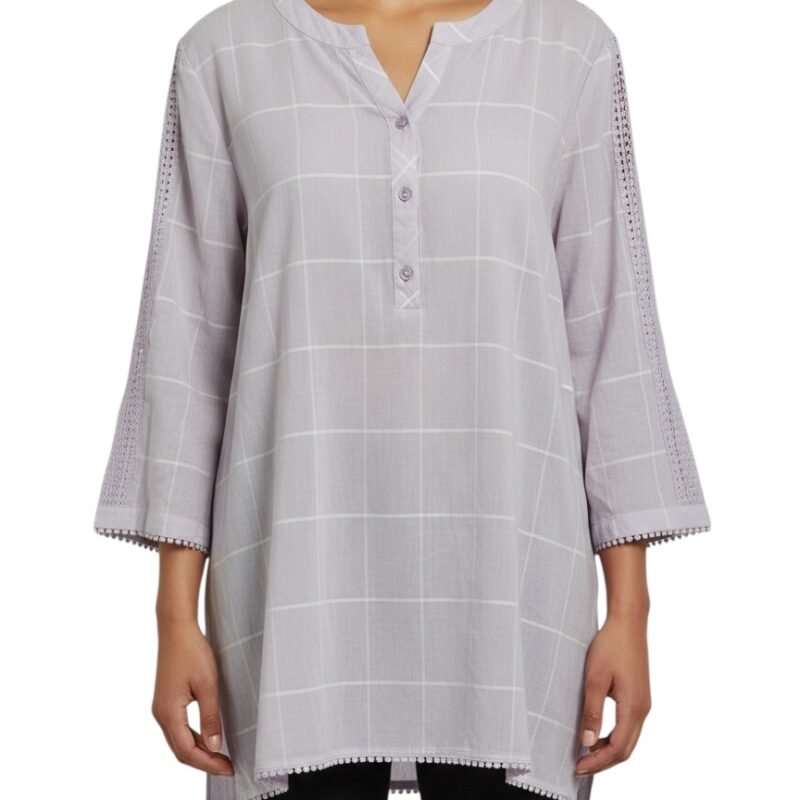 Blusa Cuadros Lavanda CJ BANKS