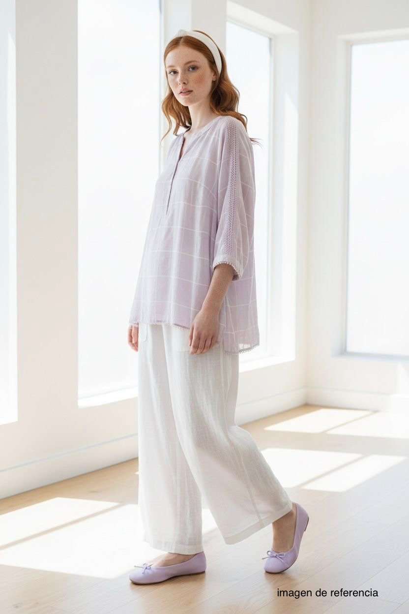 Blusa Cuadros Lavanda CJ BANKS