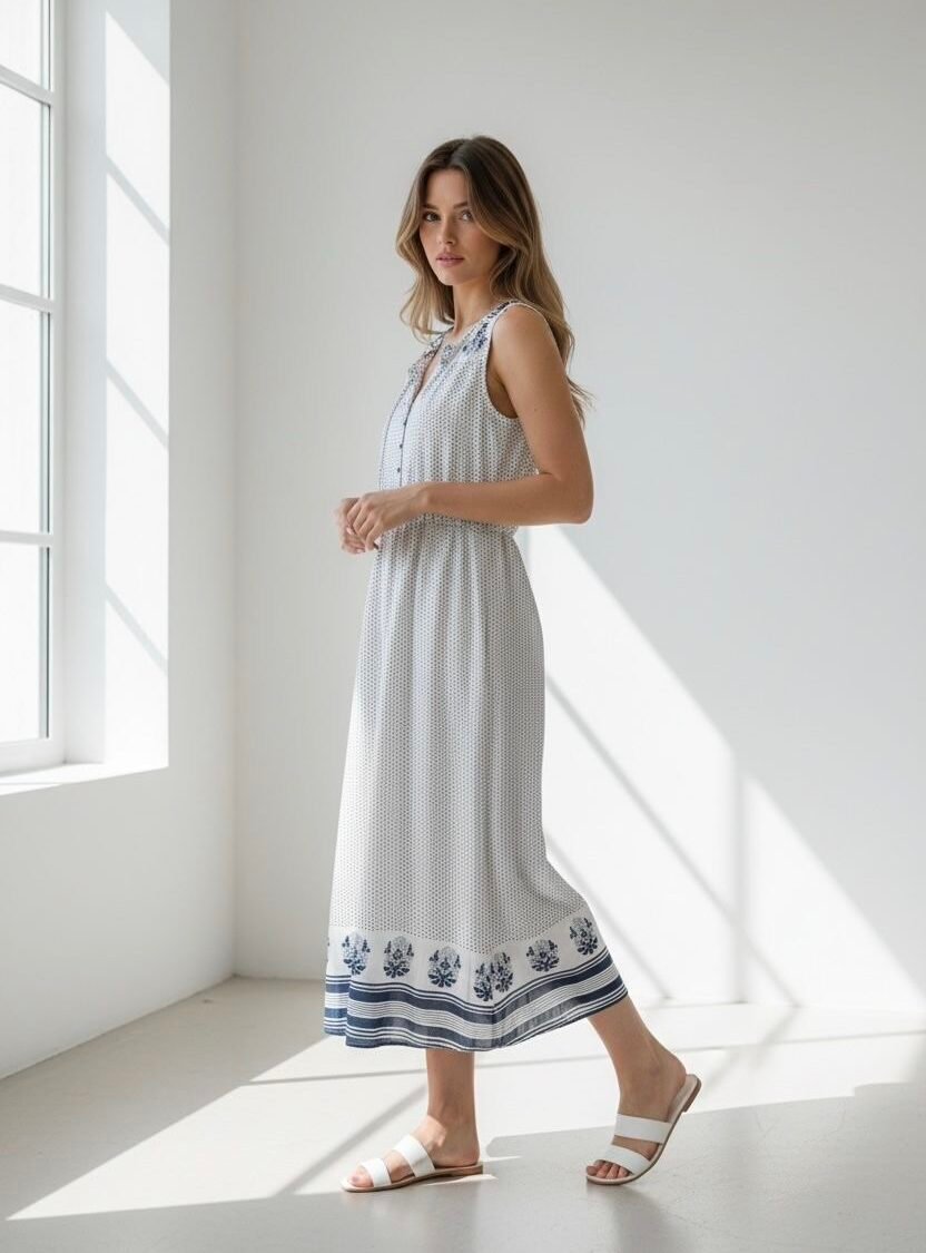 Vestido midi estampado LUCKY BRAND