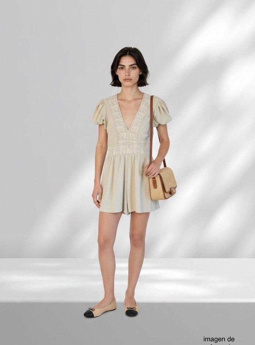 Enterizo Short Texturizado ZARA